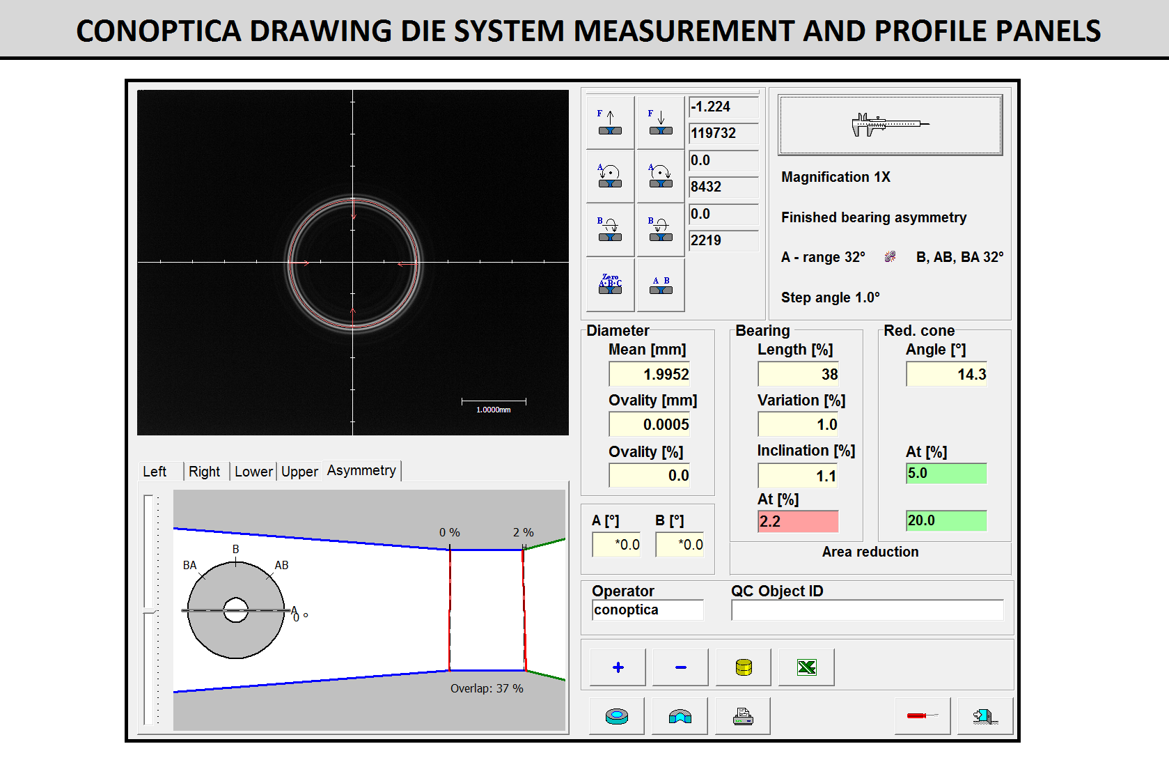 Drawing Die Measurement Sysytrm