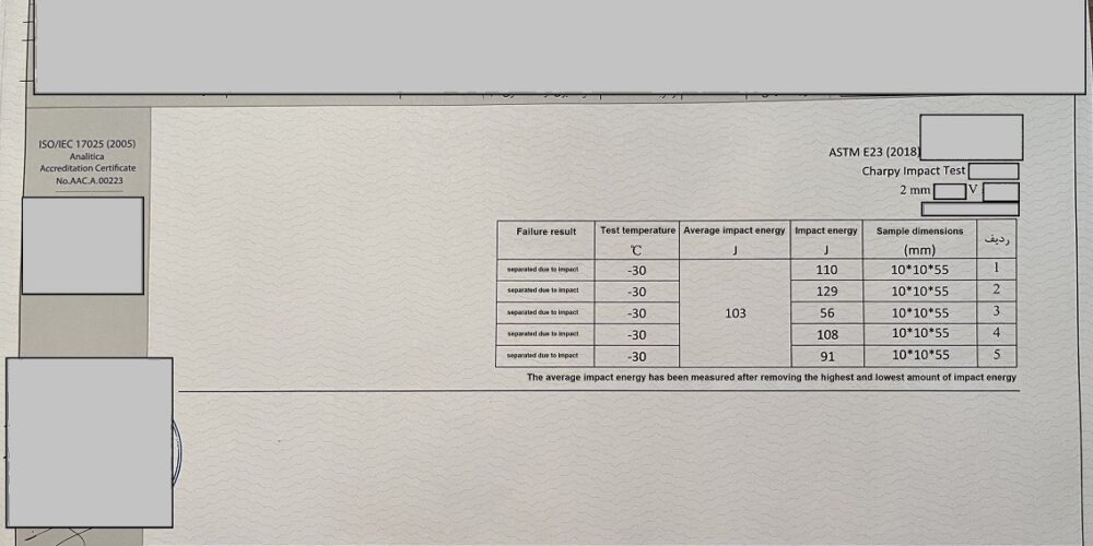 Charpy Impact Test of the Weld Metal made by E7018 , 4mm