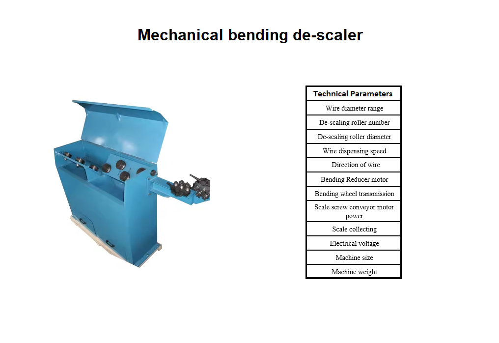 Mechanical Bending De scaler as the part of wire drawing Production line