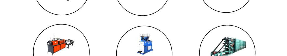 Diagram showing the main equipment of a welding electrode production line based on a spiral extruder (screw-type coating line), including a drawing line, straightening and cutting machine, dry mixer, wet mixer, wire feeder, screw extruder, conveyor, oven, and shrink-pack unit.